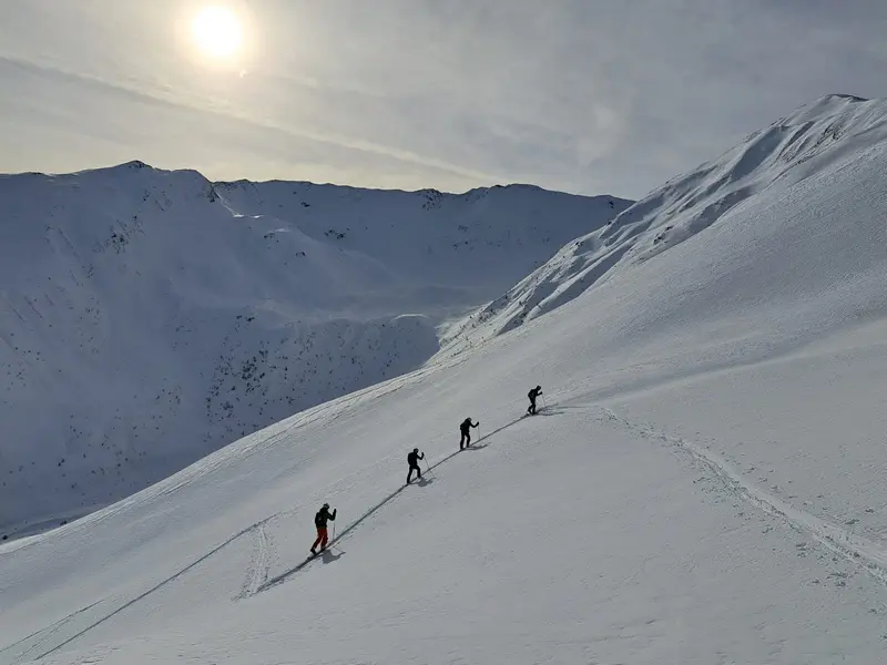ski de randonnéé dans les Hautes-Alpes.