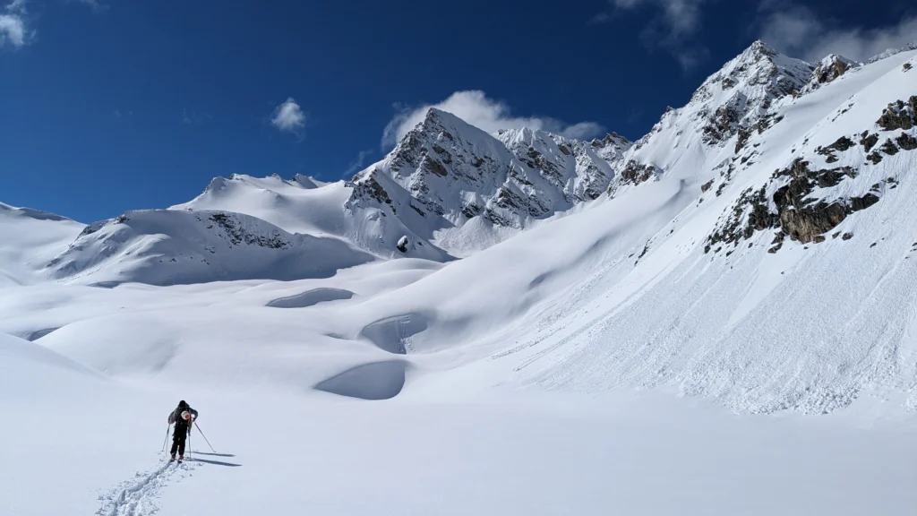 Neige poudreuse et soelil en Ubaye
