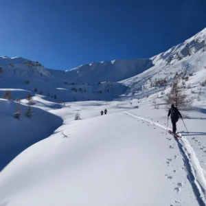 Ski de randonnée et freerando dans les Hautes-Alpes aux Orres.