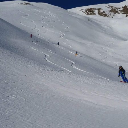 Freerando dans les Hautes-Alpes.
